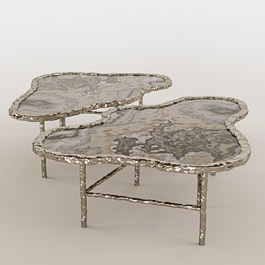 Glistening Meteorite Coffee Tables 3D model image 1 