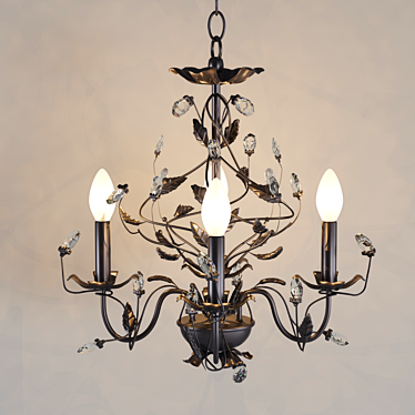 Elegant Grove 4-Light Chandelier 3D model image 1 