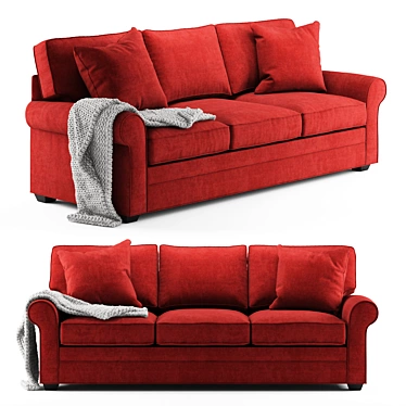 Plush Cardinal Sofa: Comfort and Style 3D model image 1 