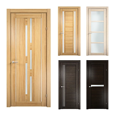 Classic Elegance PVC Interior Doors 3D model image 1 