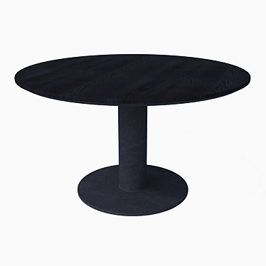 Sleek Black GUBI Dining Table 3D model image 1 