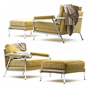 Vintage-Inspired Carpe Diem Armchair 3D model image 1 