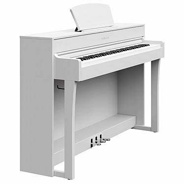 Yamaha CLP-635 WH Digital Piano 3D model image 1 