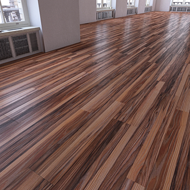 Versatile Wood Plank Laminate: Realistic Texture & Easy Installation 3D model image 1 