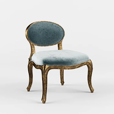 Luxury Golden Velvet Chair by Christopher Guy 3D model image 1 