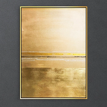 Golden Skyline Canvas Art 3D model image 1 