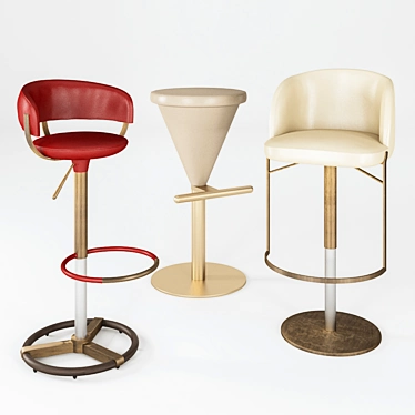 Wansheng Bar Stools | Stylish & Comfortable 3D model image 1 