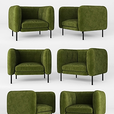 Elegant Eadie Armchair: Comfort Redefined 3D model image 1 