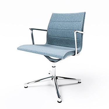 Sophisticated Blue Fabric Office Chair: ICF Valea Esse 3D model image 1 
