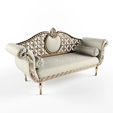 Luxurious Gold Leaf Dordogne Chaise by La Maison 3D model image 1 