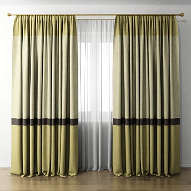 Elegance in motion: Curtain 26 3D model image 1 