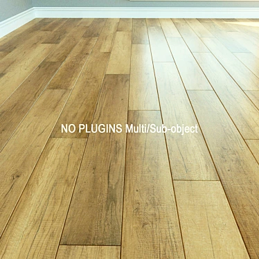 Natural Wood Laminate Flooring 3D model image 1 