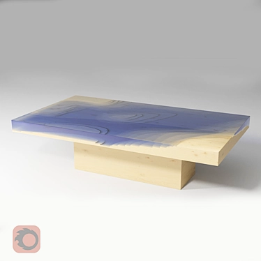 Sleek Abyss Table 3D model image 1 