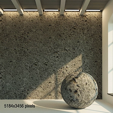 Seamless Concrete Wall Texture 3D model image 1 