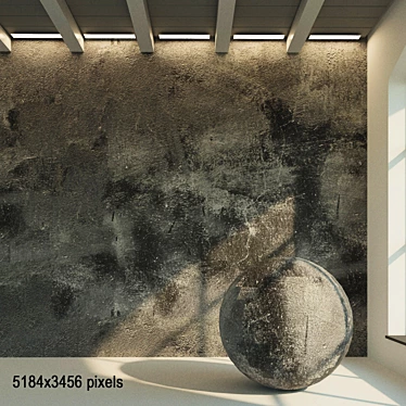 Seamless Old Concrete Wall 3D model image 1 