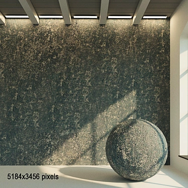 Decorative Plaster Material with Seamless Texture 3D model image 1 