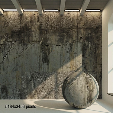 Aged Concrete Wall Texture 3D model image 1 