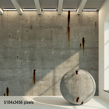 Weathered Concrete Wall Texture 3D model image 1 