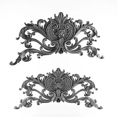 Classic Cotton Decor: Elegant Ceiling Pattern 3D model image 1 