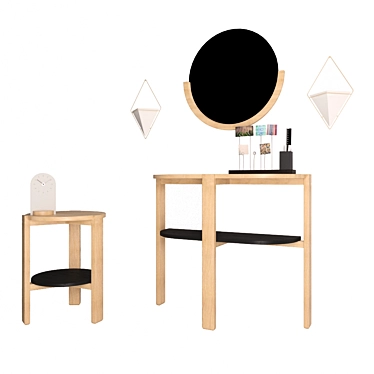 Modern Minimalist Furniture Set 3D model image 1 