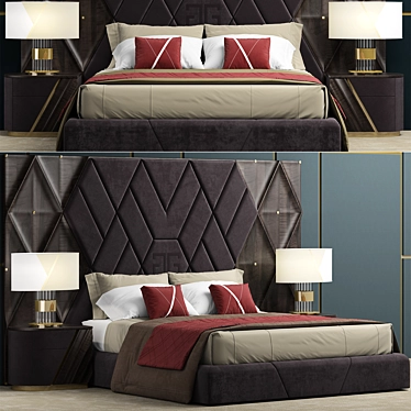 Sleek Dream Bed 3D model image 1 