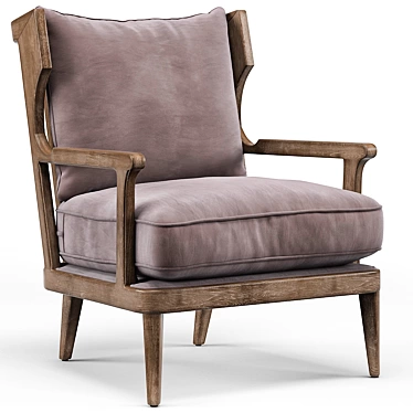 Rustic Lodge Arm Chair 3D model image 1 