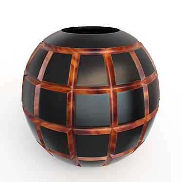 "Mango Wood Handcrafted Vase 3D model image 1 