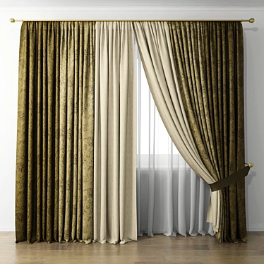 Elegant Drapes for Perfect Ambiance 3D model image 1 