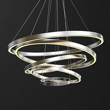 Modern Gold/Silver LED Pendant Lights 3D model image 1 