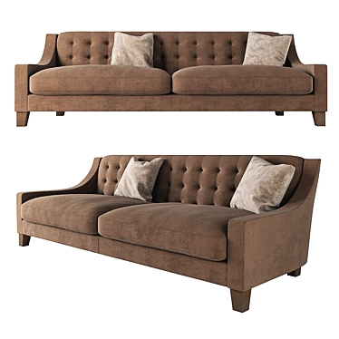 Angelo Cappellini Rosalie Classic: Timeless Luxury Sofa 3D model image 1 