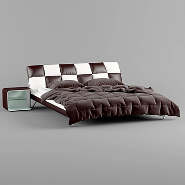 Luxury Leather Bed: 1028 Tatami 3D model image 1 