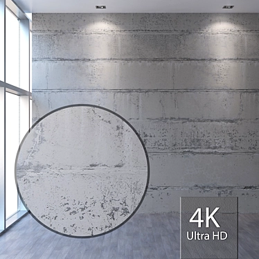 Seamless Concrete Wall Texture 3D model image 1 