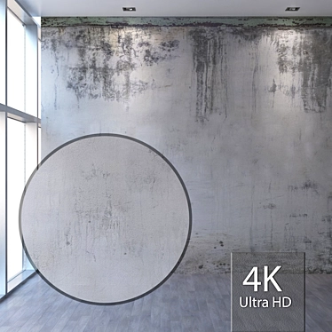 Seamless 4K Concrete Wall Texture 3D model image 1 