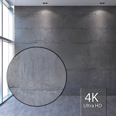 Authentic Seamless Concrete Texture 3D model image 1 