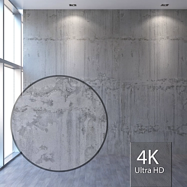 Seamless 4K Concrete Wall Texture 3D model image 1 