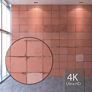 Seamless 4K Concrete Tile 3D model image 1 