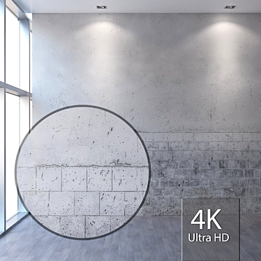 Title: Seamless 4K Concrete Wall Texture 3D model image 1 