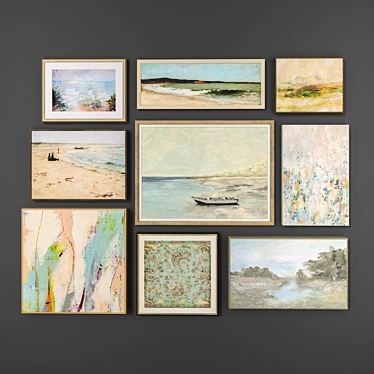 Eclectic Art Collection - Set of 10 Pictures 3D model image 1 