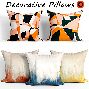 Jazz Collection Decorative Pillows 3D model image 1 