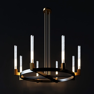 Modern Brass Rh Canelle Chandelier 3D model image 1 