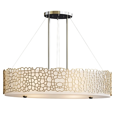 Elegant Nantes Oval Chandelier 3D model image 1 