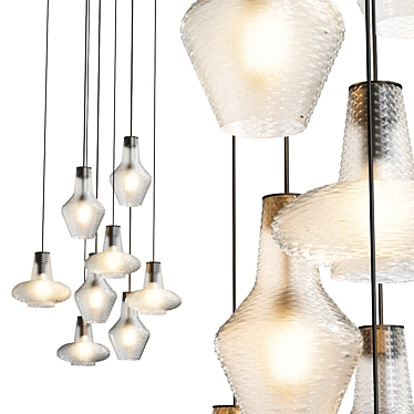 Modern Lute Pendant Light 3D model image 1 