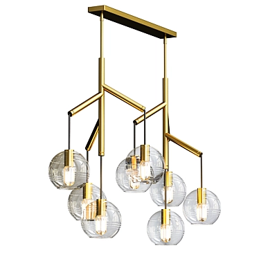Luxury Tech Lighting Double Chandelier 3D model image 1 