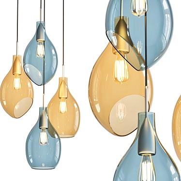 Sleek LED Pendant: YBFQ Elegance 3D model image 1 