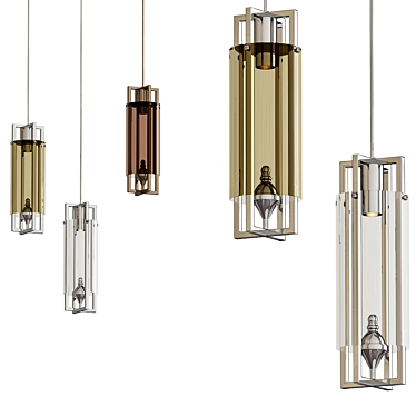 Modern and Sleek Tech Lighting Pendants 3D model image 1 