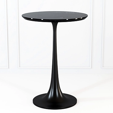 Elegant Nero Black Marble Table 3D model image 1 