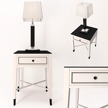 Elegant Vermont Cabinet & Stylish Farol Reading Lamp 3D model image 1 