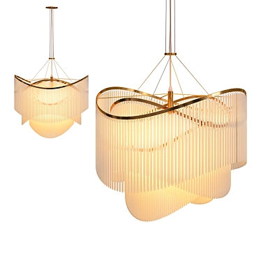 Elegant Cordelia Pendant Light 3D model image 1 