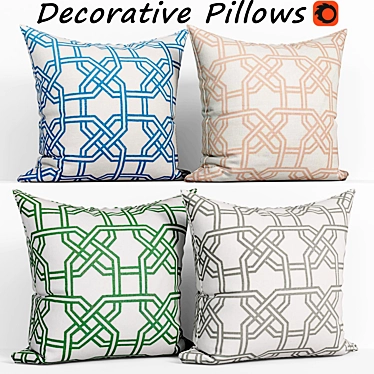 Luxurious Decorative Pillows Set 3D model image 1 