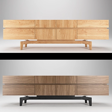 Modern Sideboard & Drawer Combo (TBG) 3D model image 1 